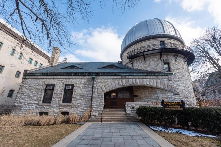 Dearborn Observatory houses the Department of Physics and Astronomy.