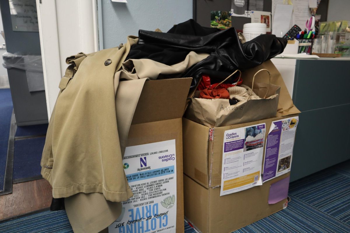 The Evanston campus Women’s Center is one of seven drop-off locations for the clothing drive.
