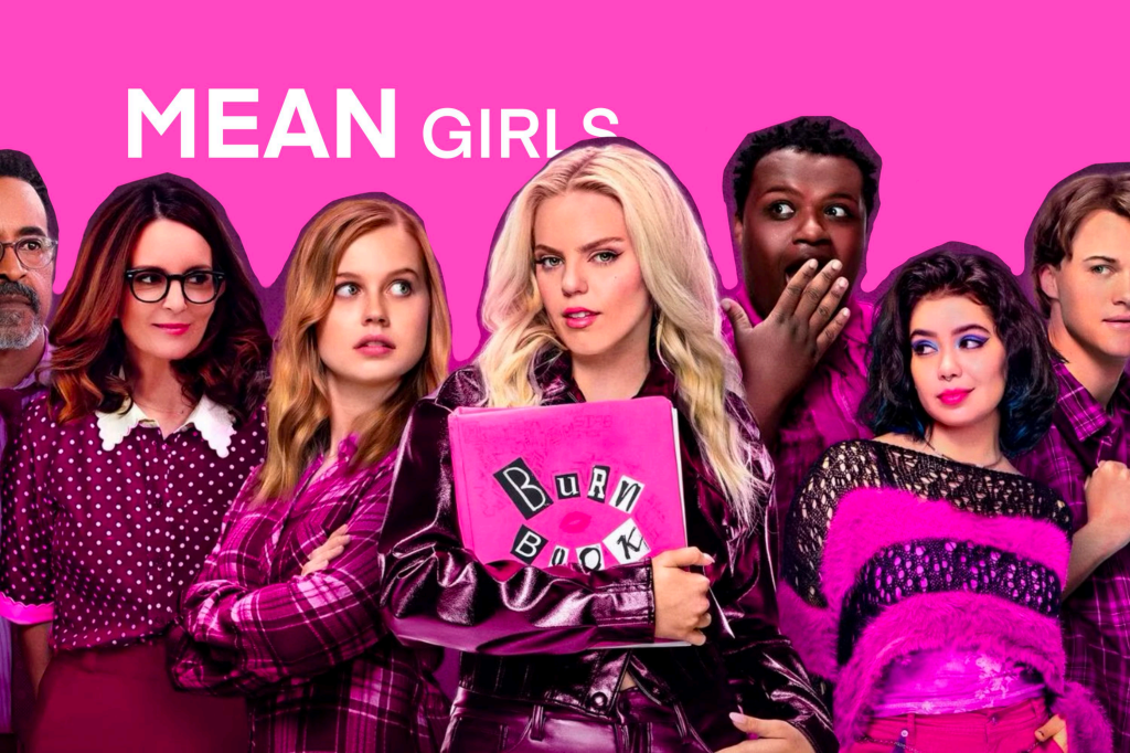 Reneé Rapp stars as “Queen Bee” Regina George alongside Angourie Rice as new girl Cady Heron in the new musical adaptation of “Mean Girls.”