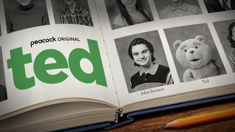 “Ted” the series will premiere Jan. 11 on Peacock. It stars Seth MacFarlane as Ted and Max Burkholder as John.
