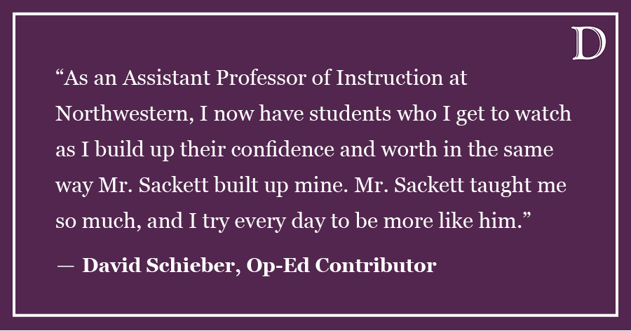 Schieber: Remembering my teacher, Mr. Sackett