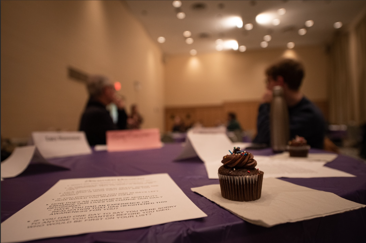 Students enjoyed chocolate cupcakes as they learned from each other’s experiences with and perspectives on death.