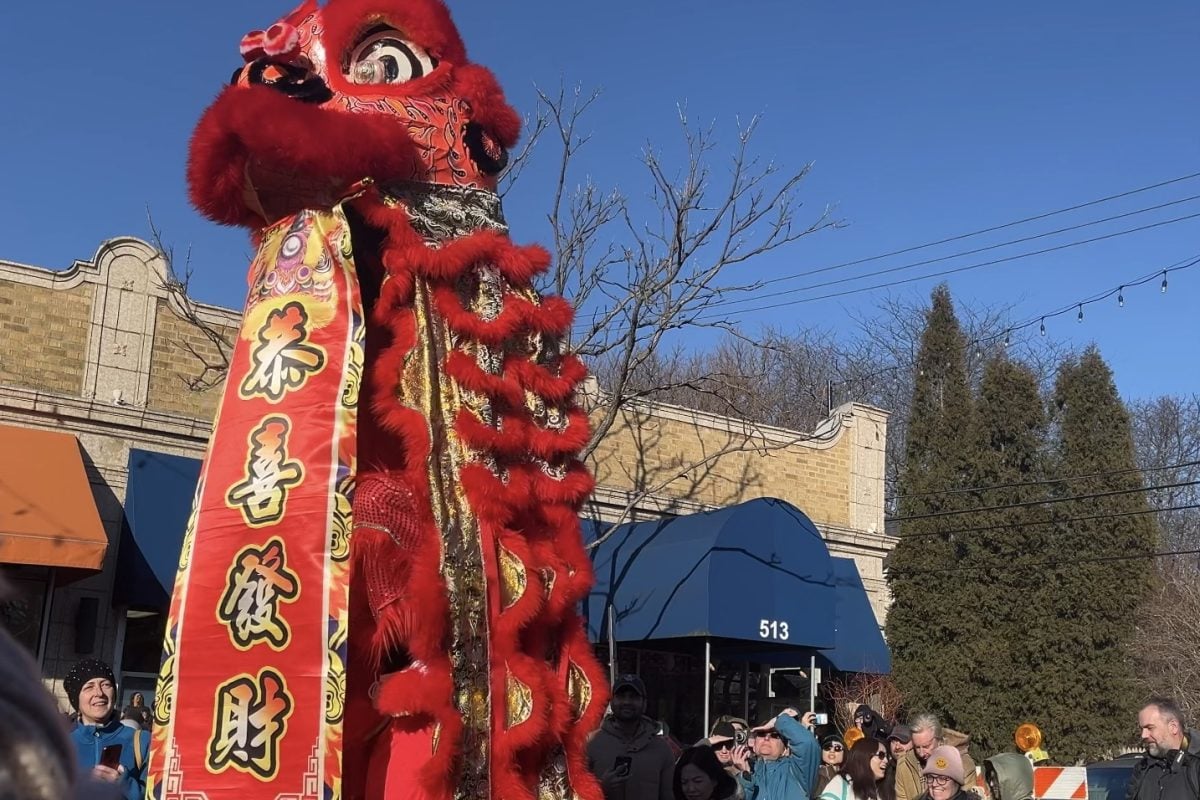 With the help of Freddie’s Modern Kung Fu on Howard Street, the event featured a traditional lion dance where performers mimic a lion to bring good luck.