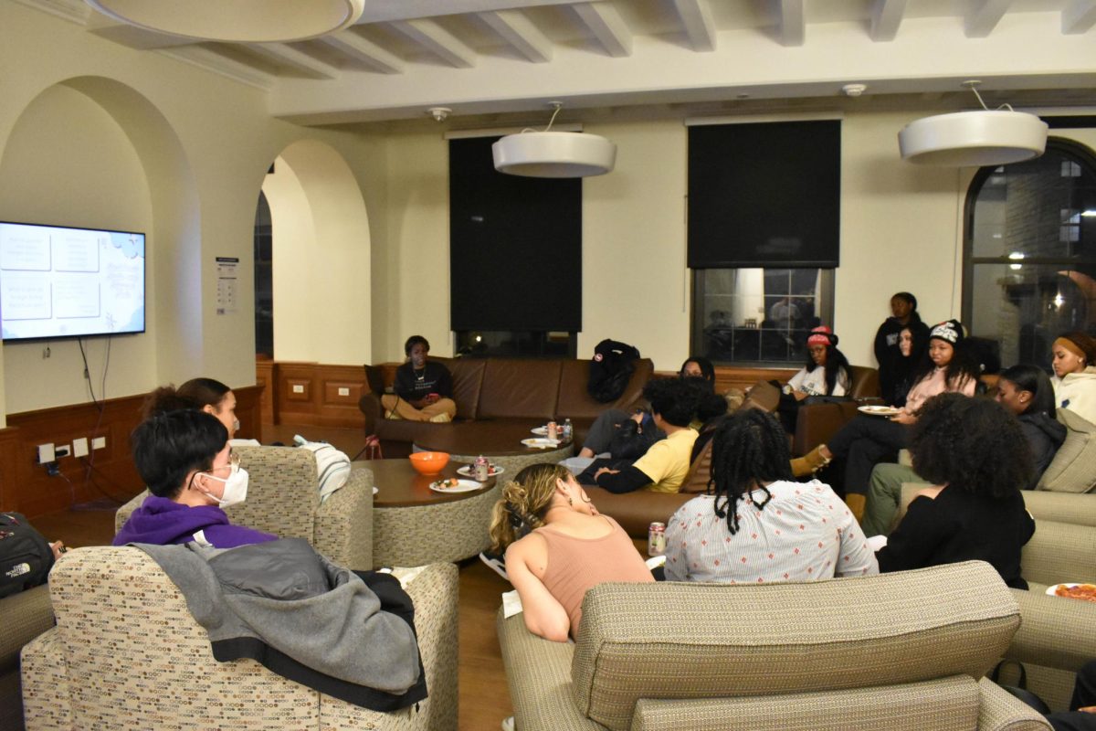 Students shared their experiences and struggles with their hair care routine at the Northeast Area’s “‘Hey Boo!’ Natural Hair Care in the Halls” presentation.