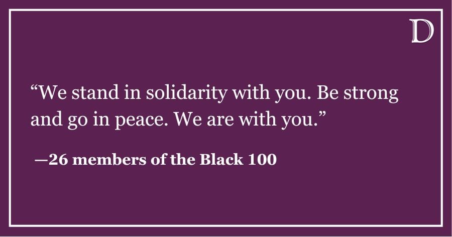 LTE: The Black 100 stand in solidarity with protesting NU students