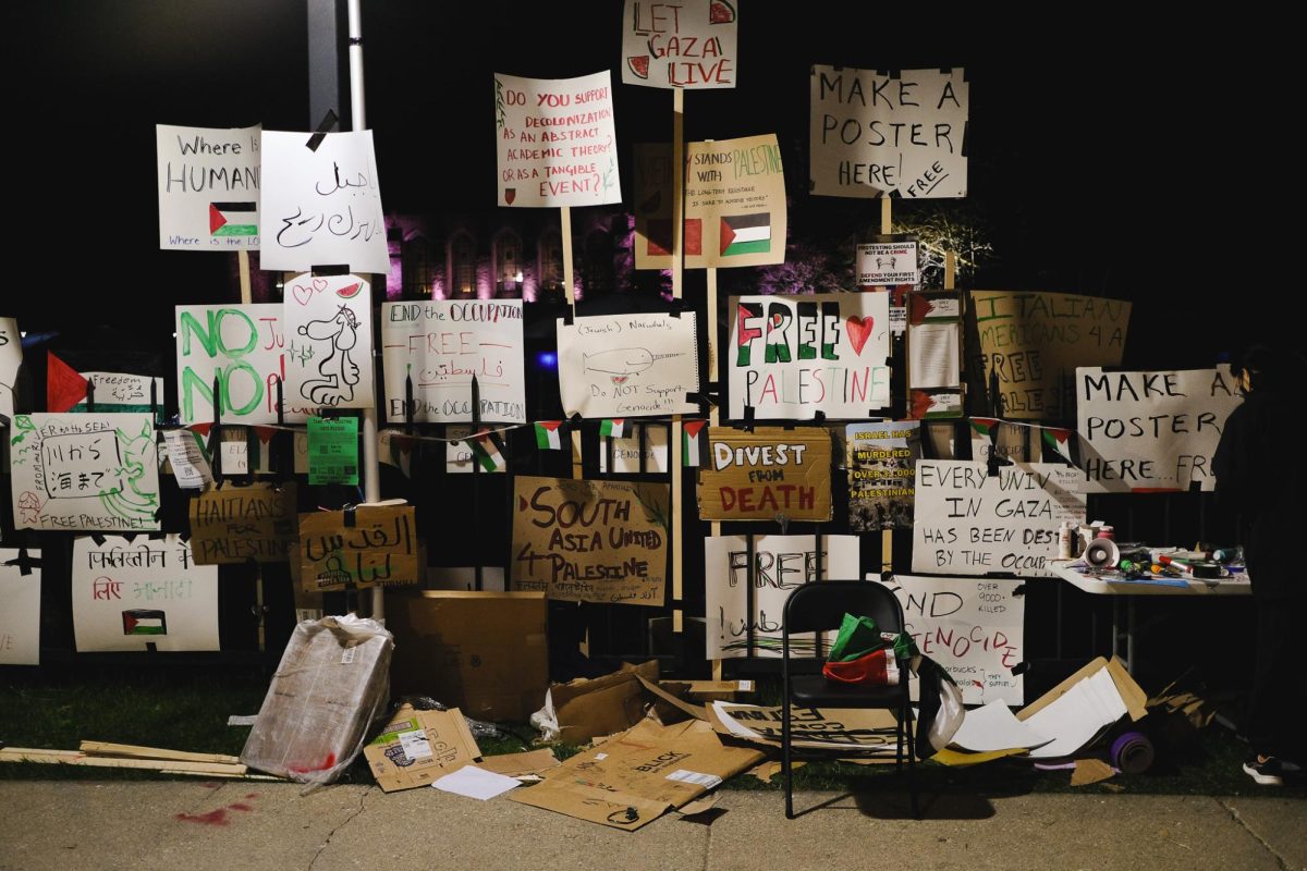 Demonstrators emphasized their commitment to remain on Deering Meadow until the University meets their demands.