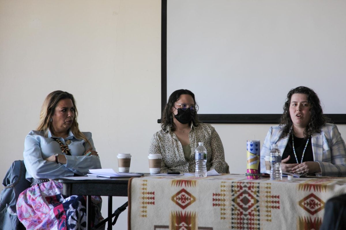 The discussion panel on Saturday featured guest speakers from the Potawatomi tribe speaking on cultural language, historic preservation and leadership. 