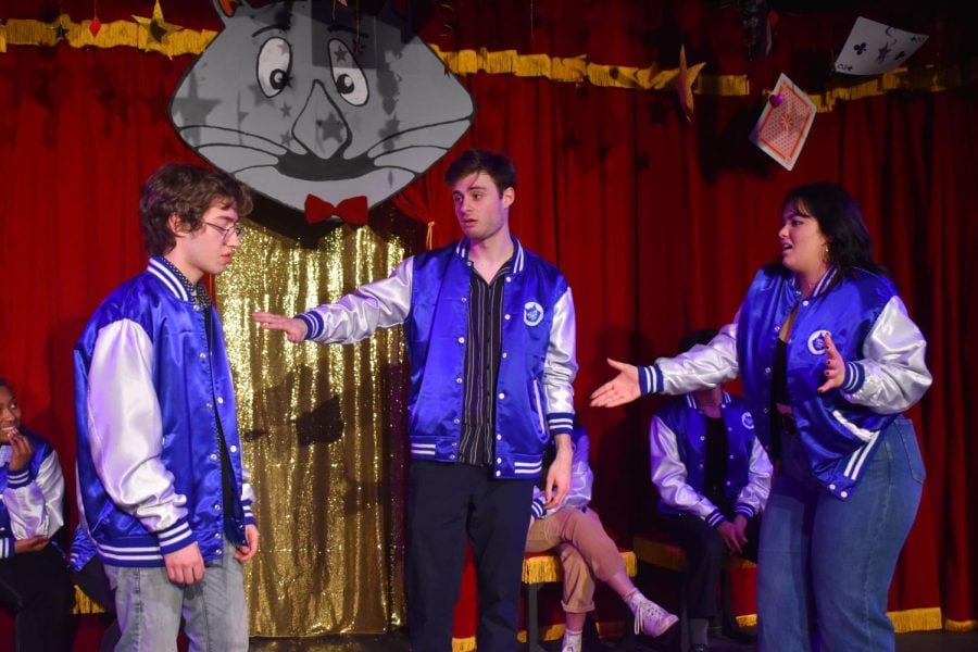 To create Mee-Ow’s two shows each winter (“Mee-ow You See Me” from 2022 pictured) each cast member brings in two original sketches to their four-hour rehearsals, five days a week. 
