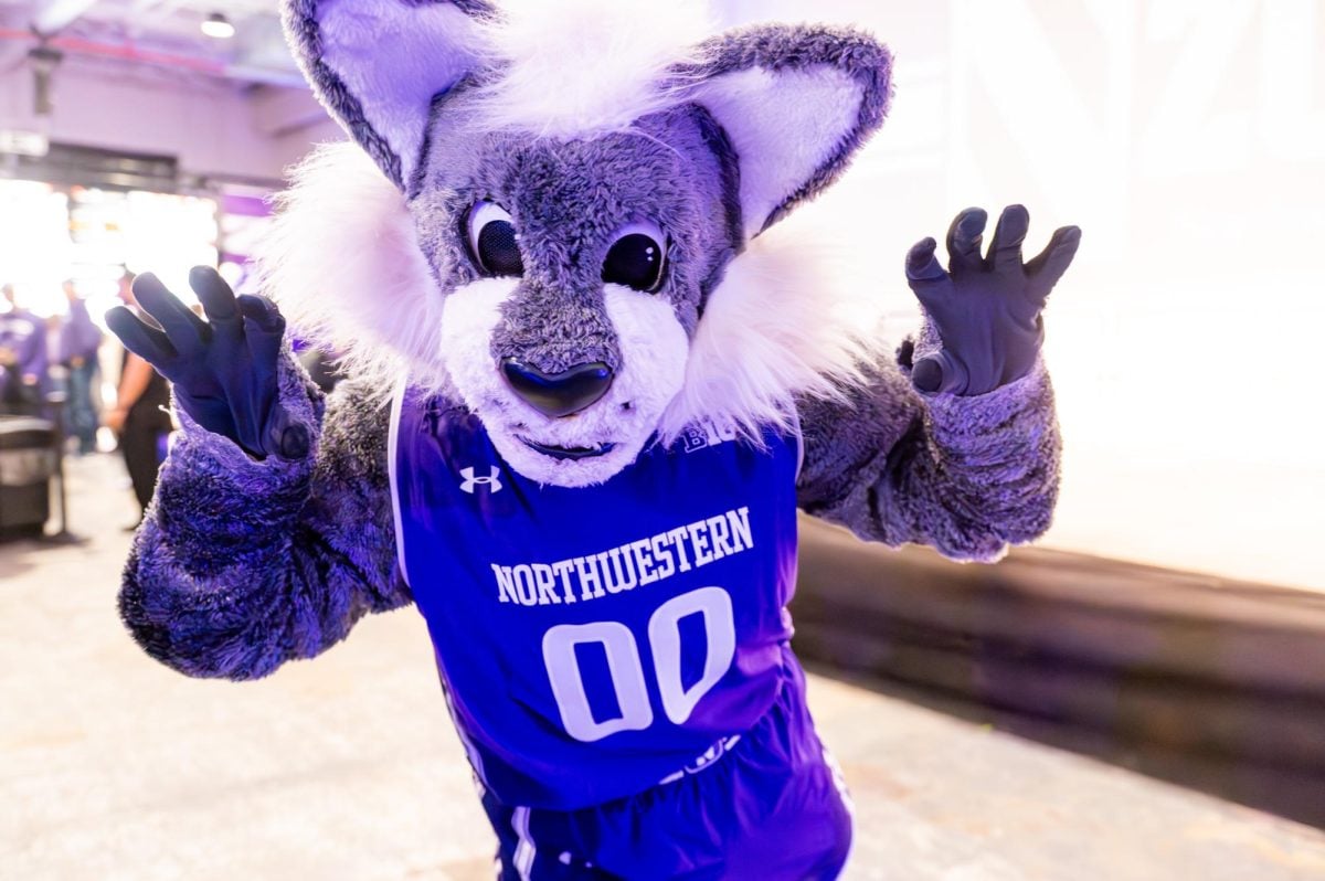 Willie the Wildcat mascot poses for a photo.