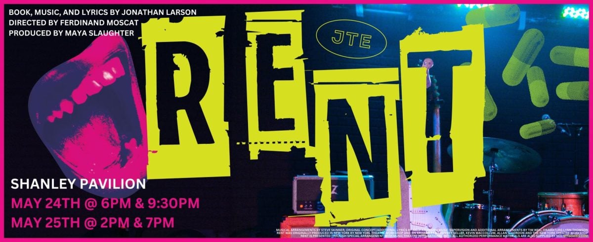 The Jewish Theatre Ensemble’s “Rent” is set to premiere at Shanley Pavilion this weekend.