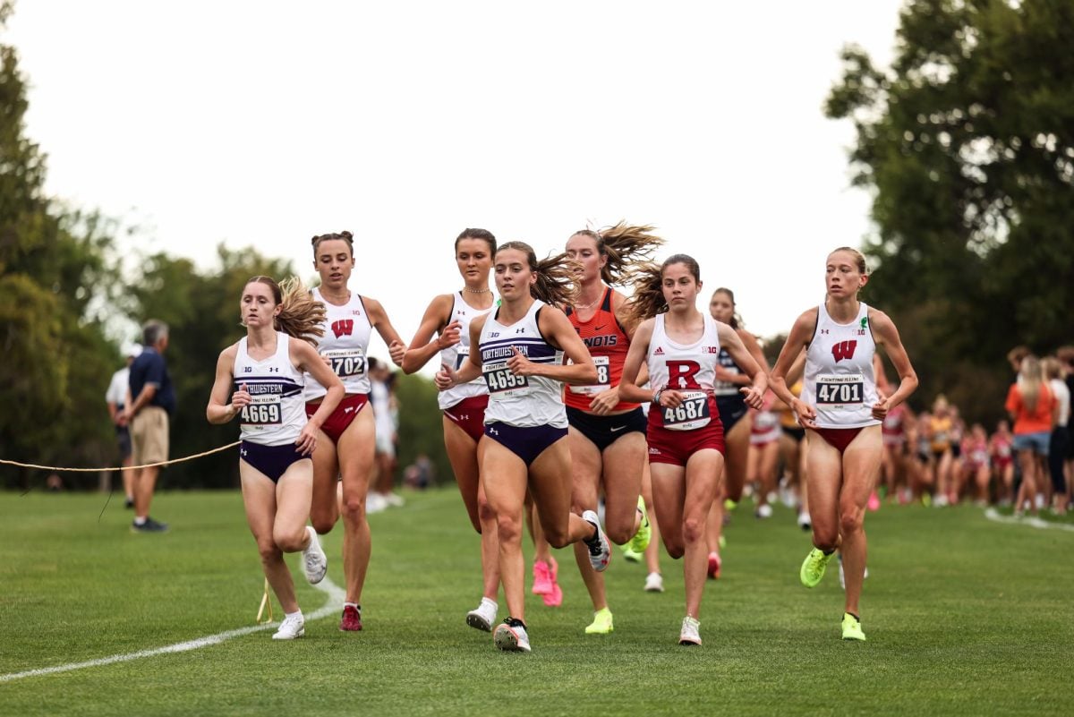 Sophomore Ava Criniti runs in the Big Ten Preview Friday. Criniti and four other runners set personal bests en route to a Northwestern first place victory.