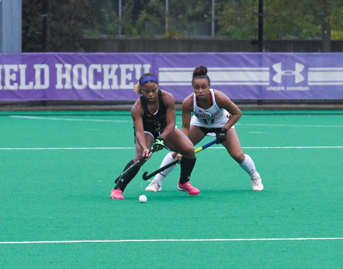  Sophomore forward Olivia Bent-Cole in a game last year. Bent-Cole scored in Northwestern’s clash with Princeton Sunday. 