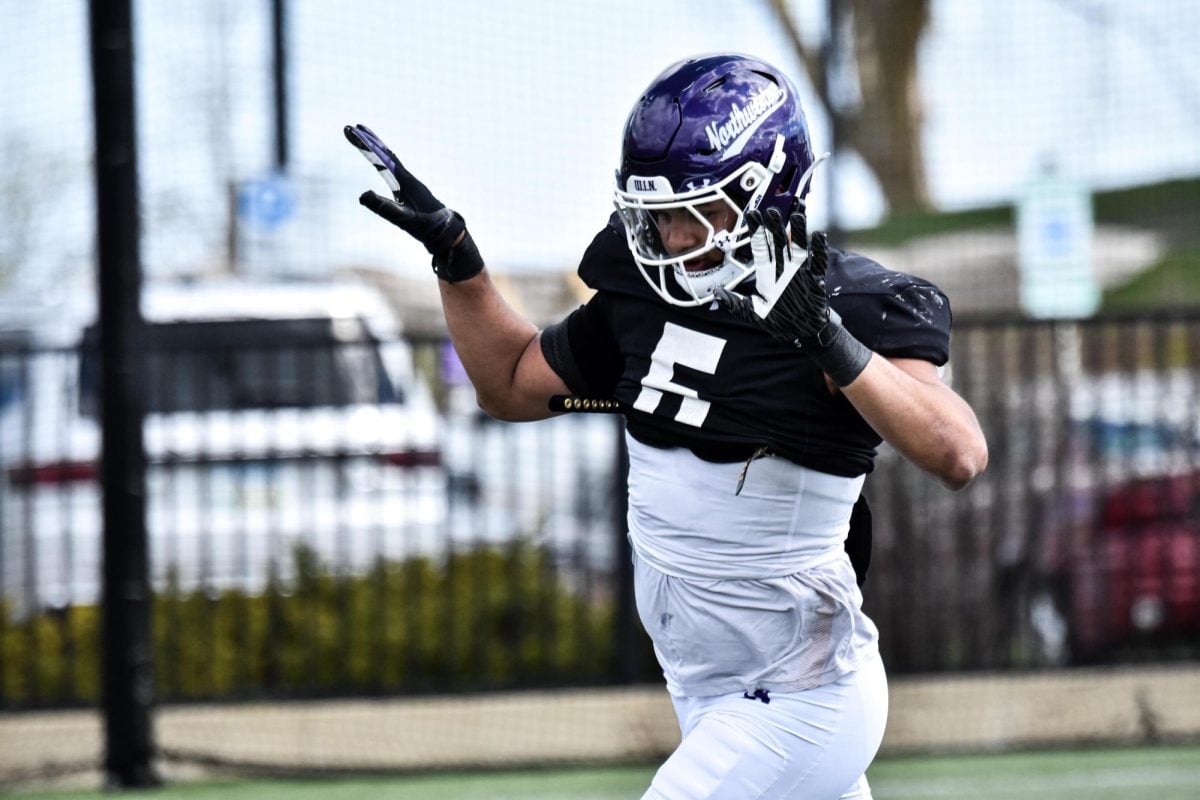 Redshirt sophomore linebacker Kenny Soares Jr. celebrates during spring practice. Soares and redshirt sophomore defensive end Anto Saka combined for a pivotal sack against Miami (Ohio).