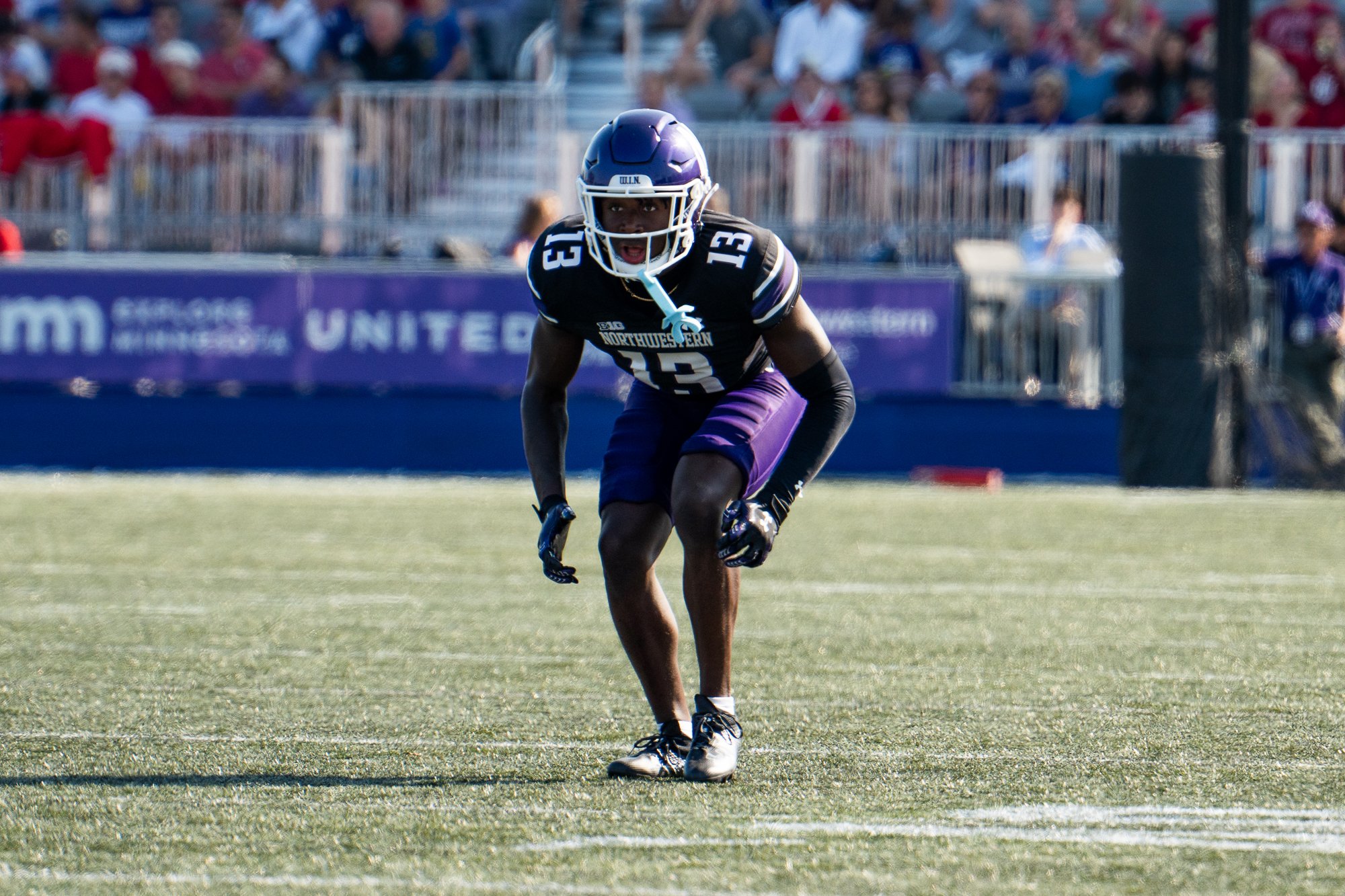 Redshirt freshman cornerback Josh Fussell drops into coverage against Indiana on Oct. 5. Fussell has stepped into an elevated role in the secondary this season.