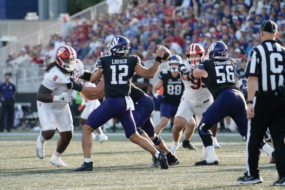 Redshirt sophomore quarterback Jack Lausch throws against Indiana on Oct. 5.