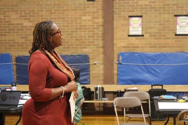 District 65 Superintendent Angel Turner told families at the meeting that her priority was to ensure seventh and eighth grade students receive a “high-quality education” before moving to Evanston Township High School.