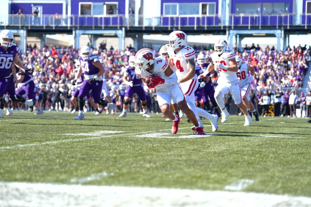 Wisconsin running back Tawee Walker looks to break to the outside against Northwestern Saturday.