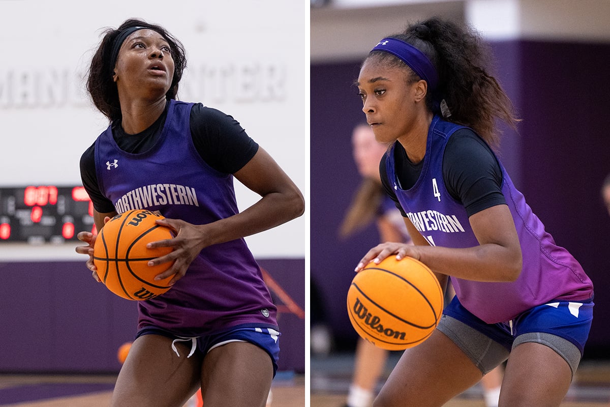 Taylor Williams (left) and Kyla Jones (right) join Northwestern as graduate transfers this season. 