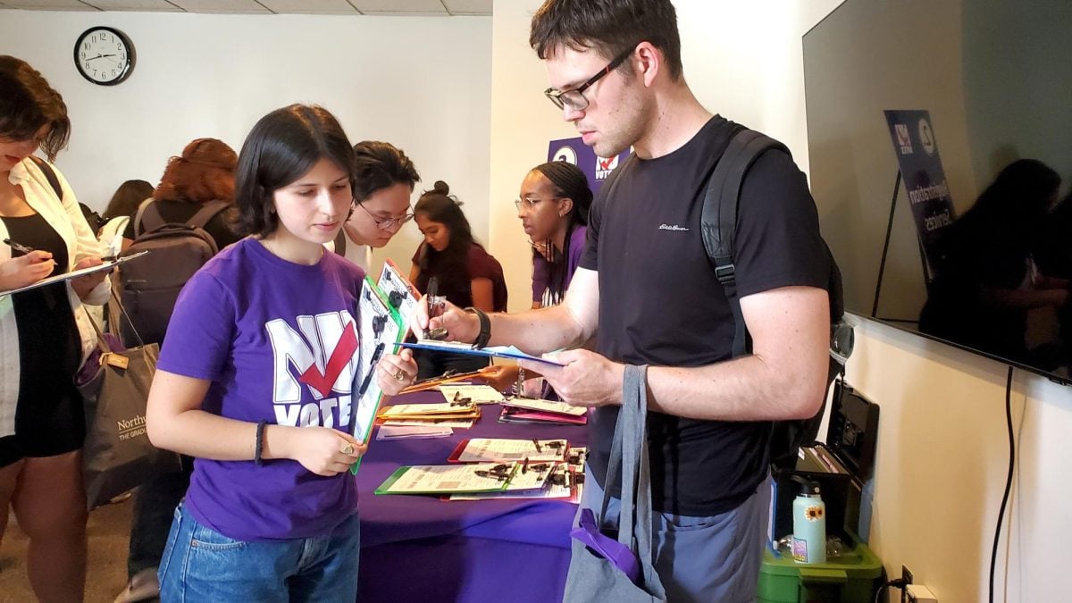 Students can drop off ballots at several locations on the Evanston campus.