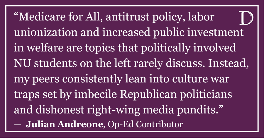 LTE: Culture-crusading NU students make it harder for progressives like me to get things done in D.C.