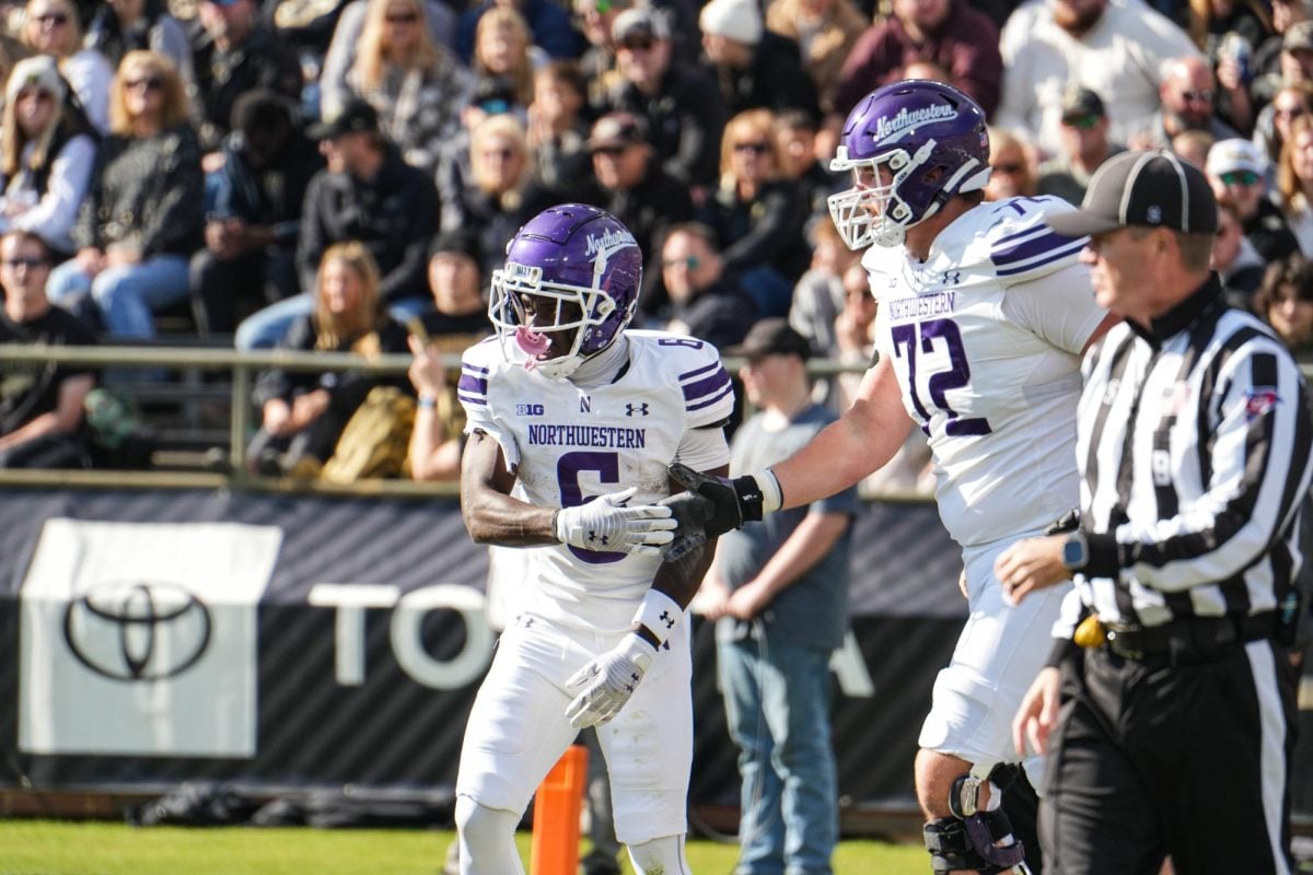 Redshirt sophomore running back Joseph Himon II celebrates against Purdue.