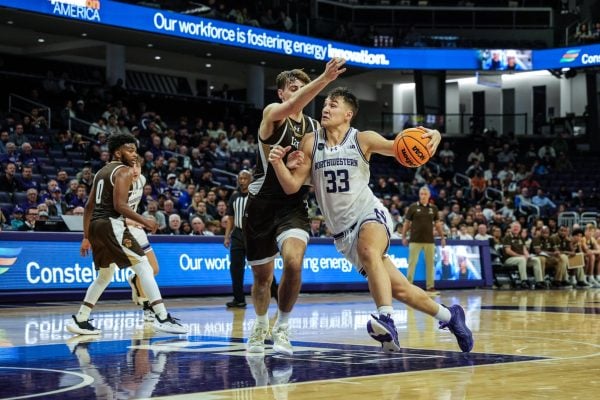 Redshirt sophomore forward Luke Hunger drives to the basket against Lehigh. Hunger tallied a career-high 15 points Monday.