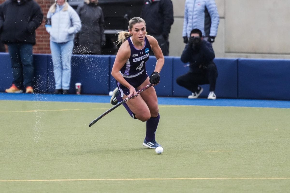 Sophomore forward Ashley Sessa in Friday's NCAA Tournament semifinal matchup. Sessa scored the lone goal in the contest to send Northwestern to the national championship game.