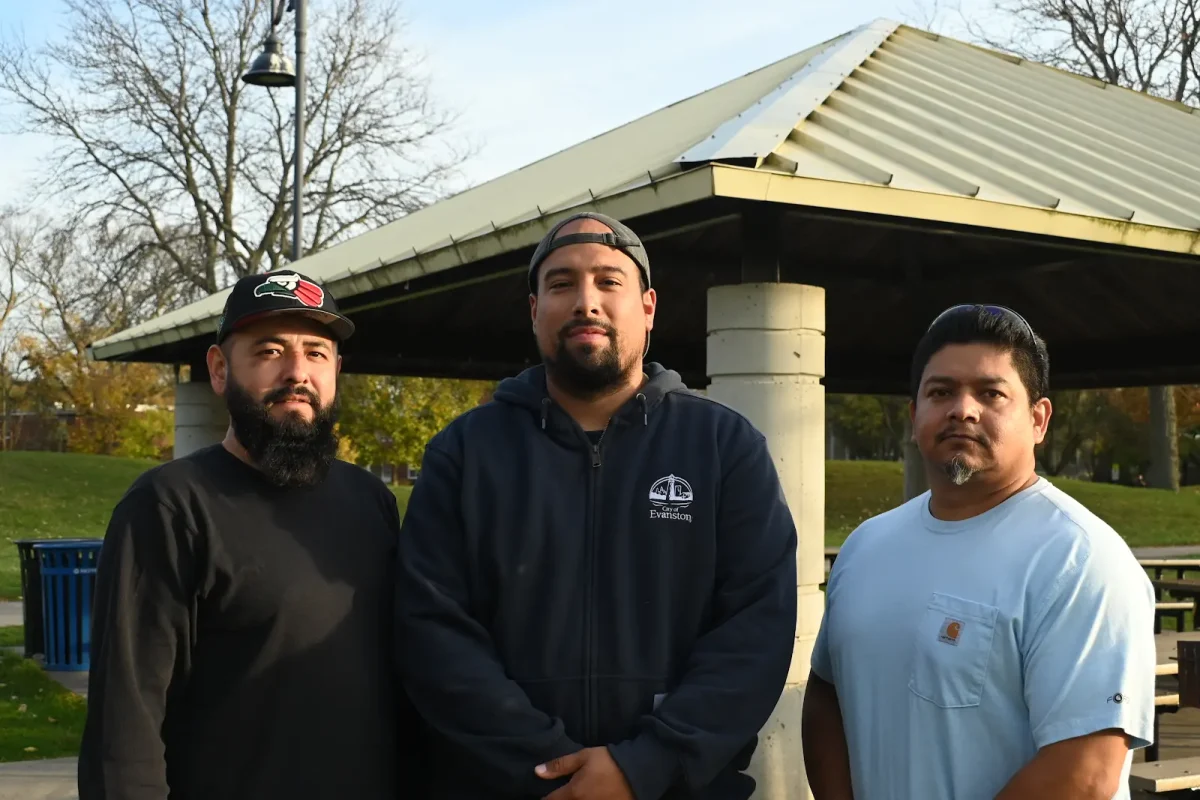 From left to right: Public Works Agency employees Jaime Avila, Rodrigo Martinez and Lucio Jimenez. 
