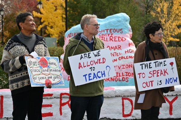 Tenured faculty members spoke out against the NU’s demonstration policy.