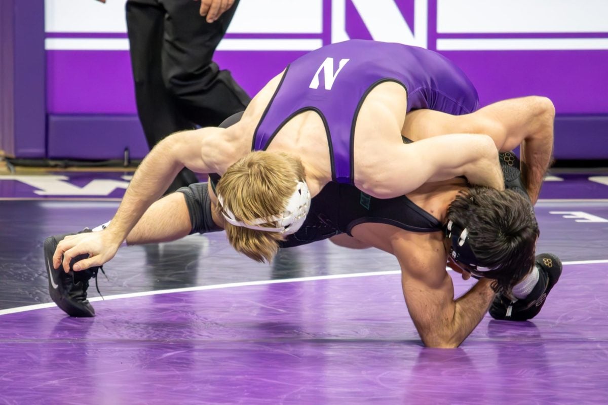 Northwestern wrestles last season.