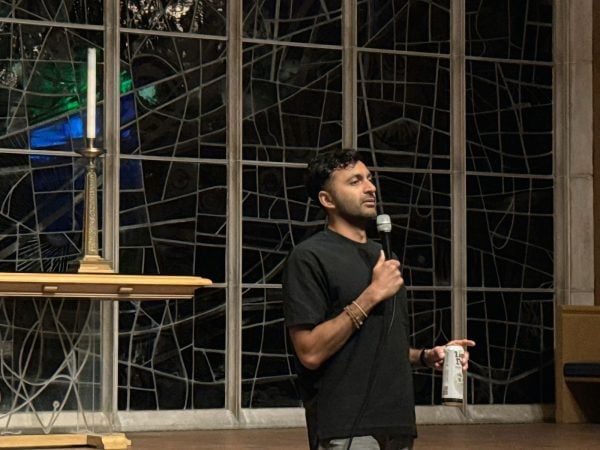 Indian American comedian Nimesh Patel performed a comedy set and a Q&amp;A for SASA’s fall keynote speaker event. 