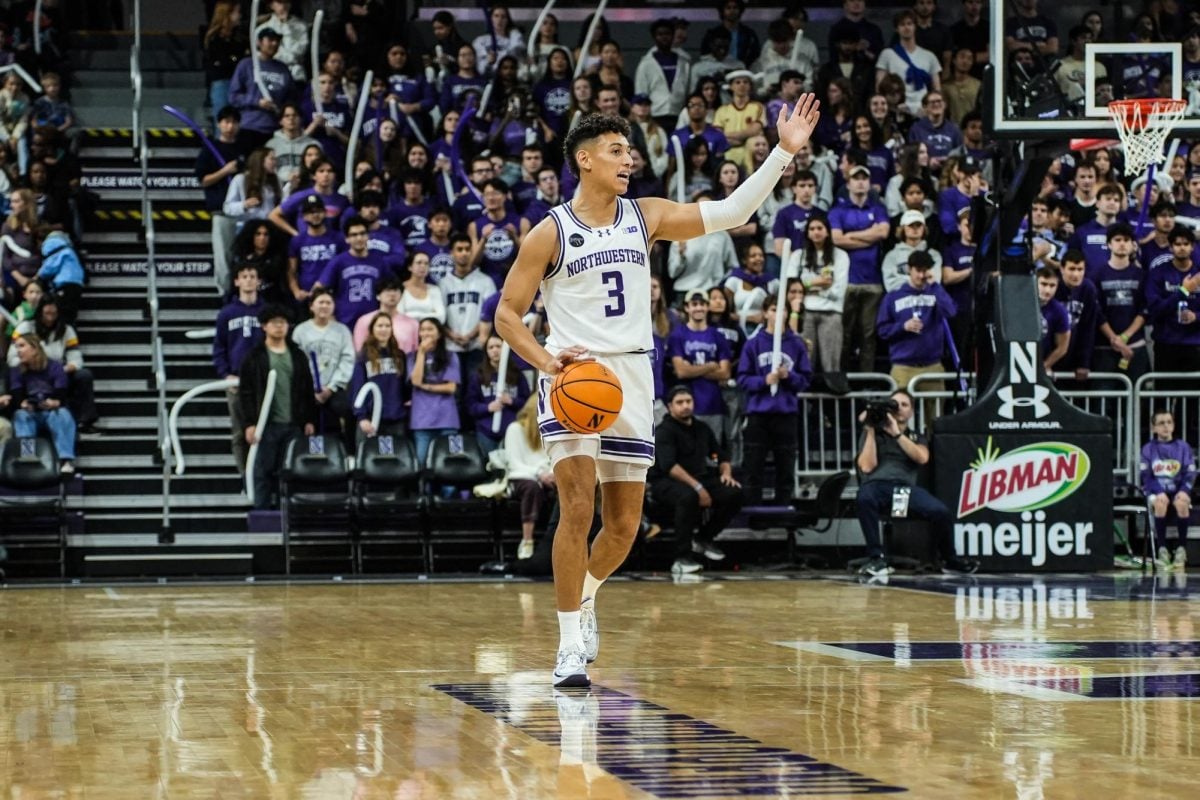 Graduate student guard Ty Berry directs traffic in a game earlier this season.