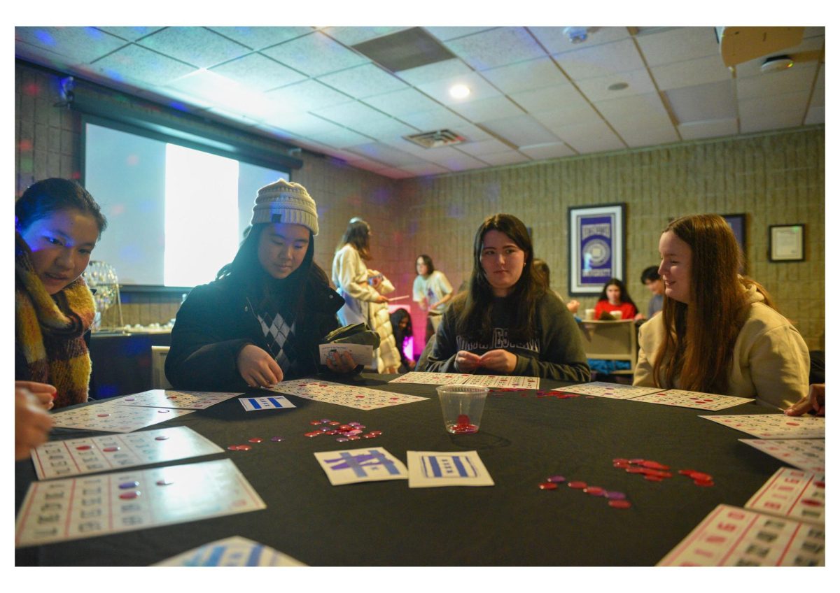 Players await the next bingo call.
