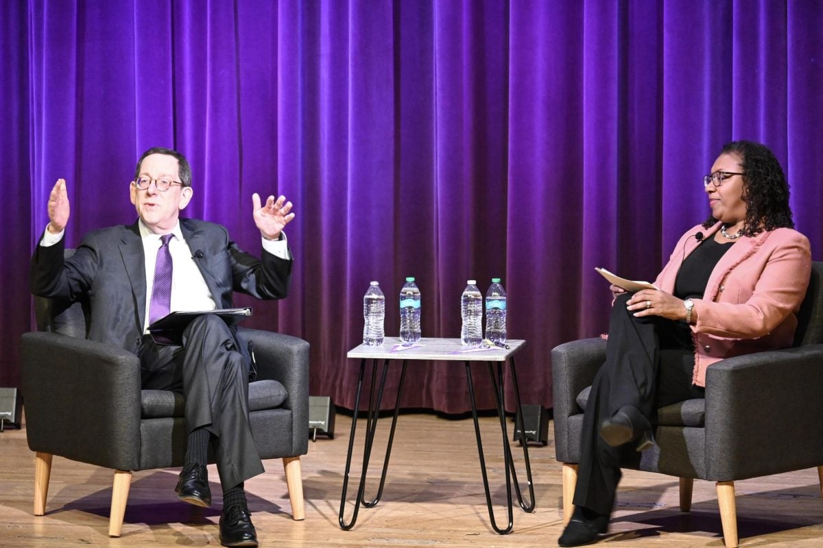 President Michael Schill discussed a variety of issues facing the University at his annual fireside chat on Tuesday. 