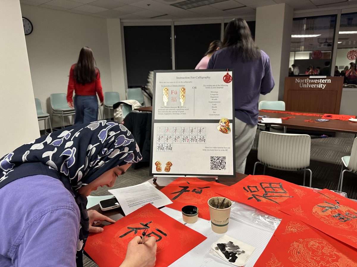 Attendees mingled over traditional crafts and egg rolls.