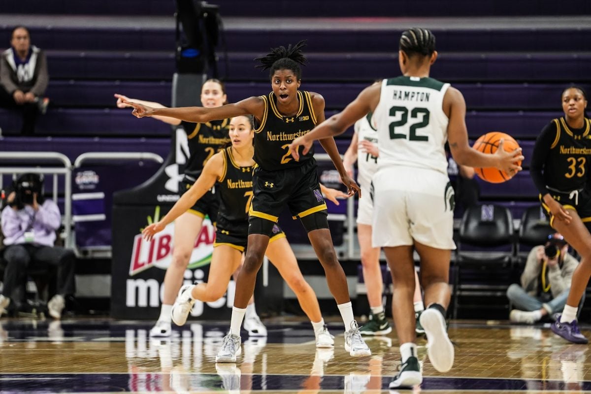 Senior guard Melannie Daley commands the defense during a game against Michigan State earlier this season.