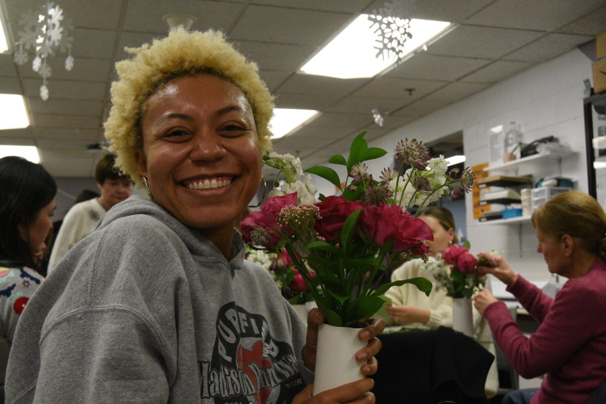 Participants at the Floral Design Workshop took home their handmade floral arrangements.