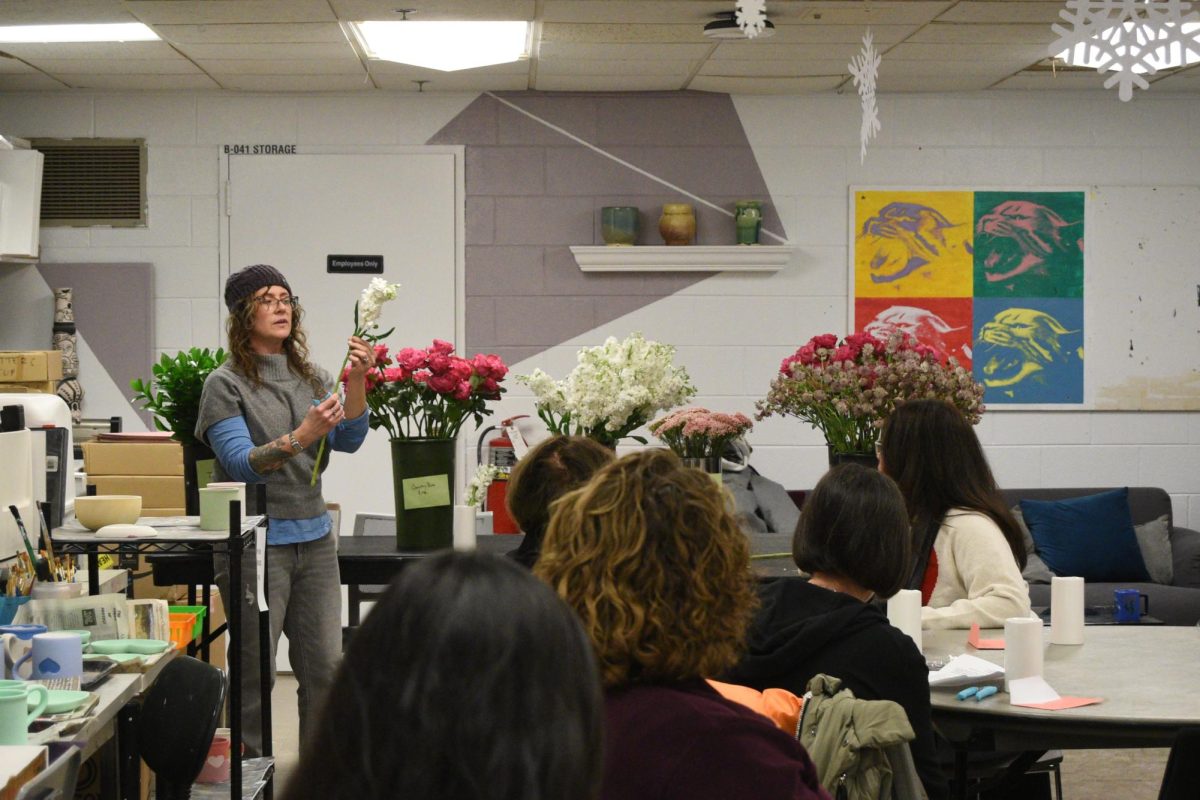 Course instructor Amy Esquibel offered a detailed overview of each flower offered to the participants.