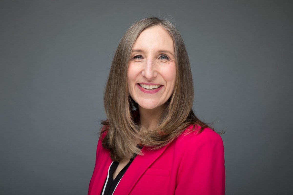 Heather Vezner, a retired pharmaceutical quality assurance director, is running for the Evanston/Skokie School District 65 Board of Education. 