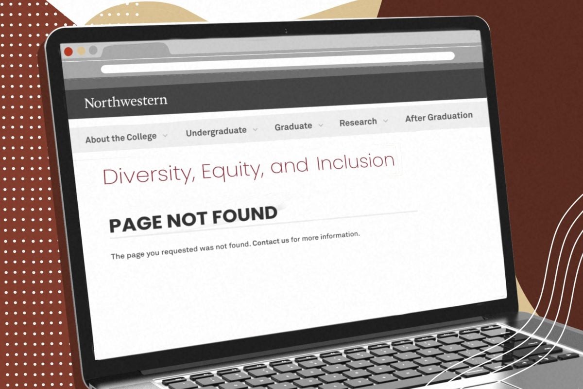 Many web pages dedicated to DEI have been scrubbed from NU’s website, including from Medill, Bienen and Weinberg.