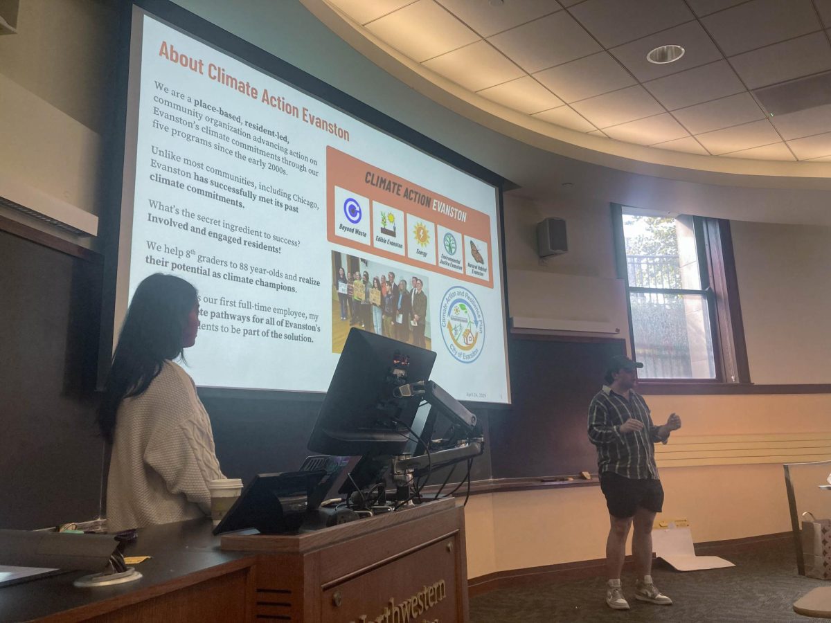 Jack Jordan (Weinberg ’22) introduced Climate Action Evanston.