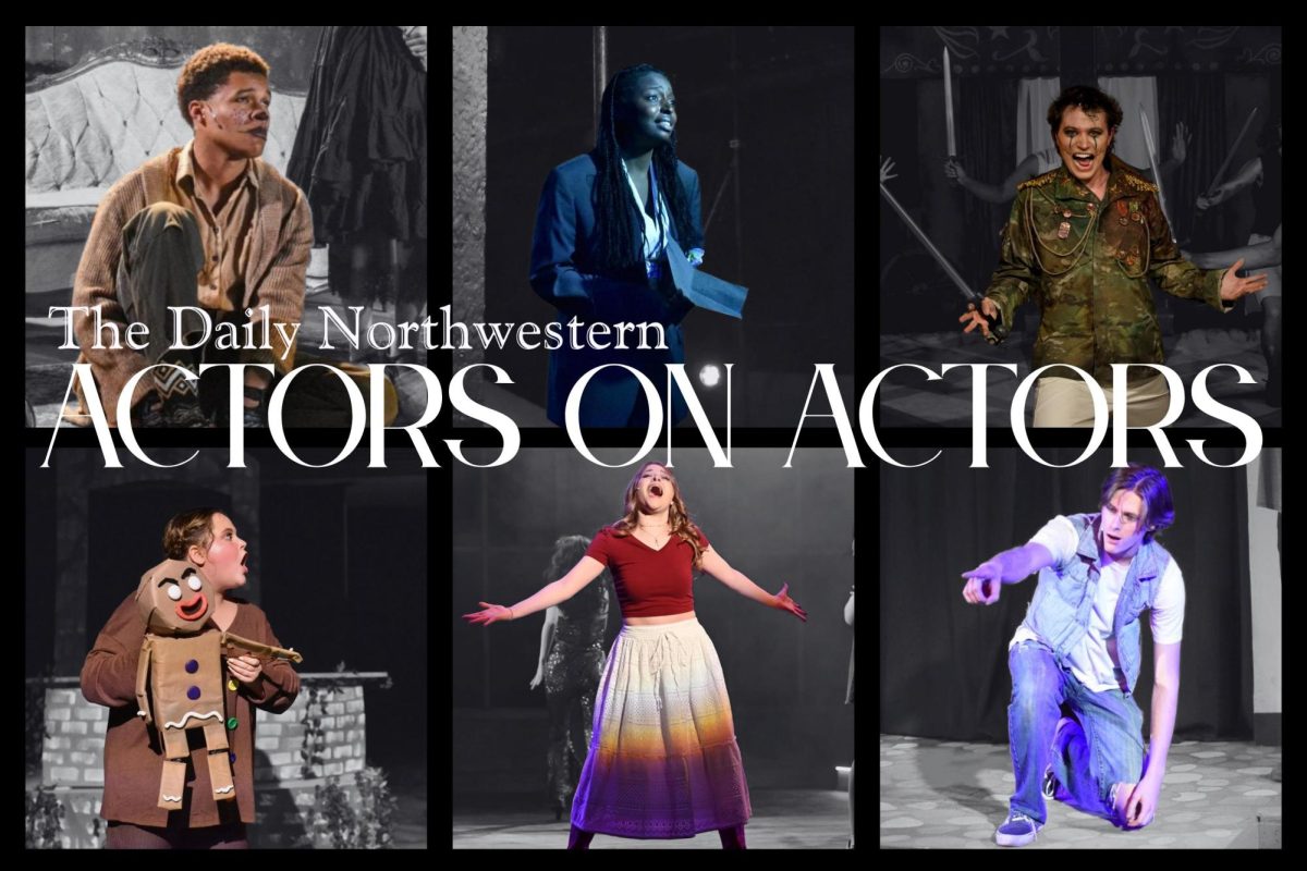 Six Northwestern student actors are pictured in two rows with The Daily Northwestern Actors on Actors written in the middle.