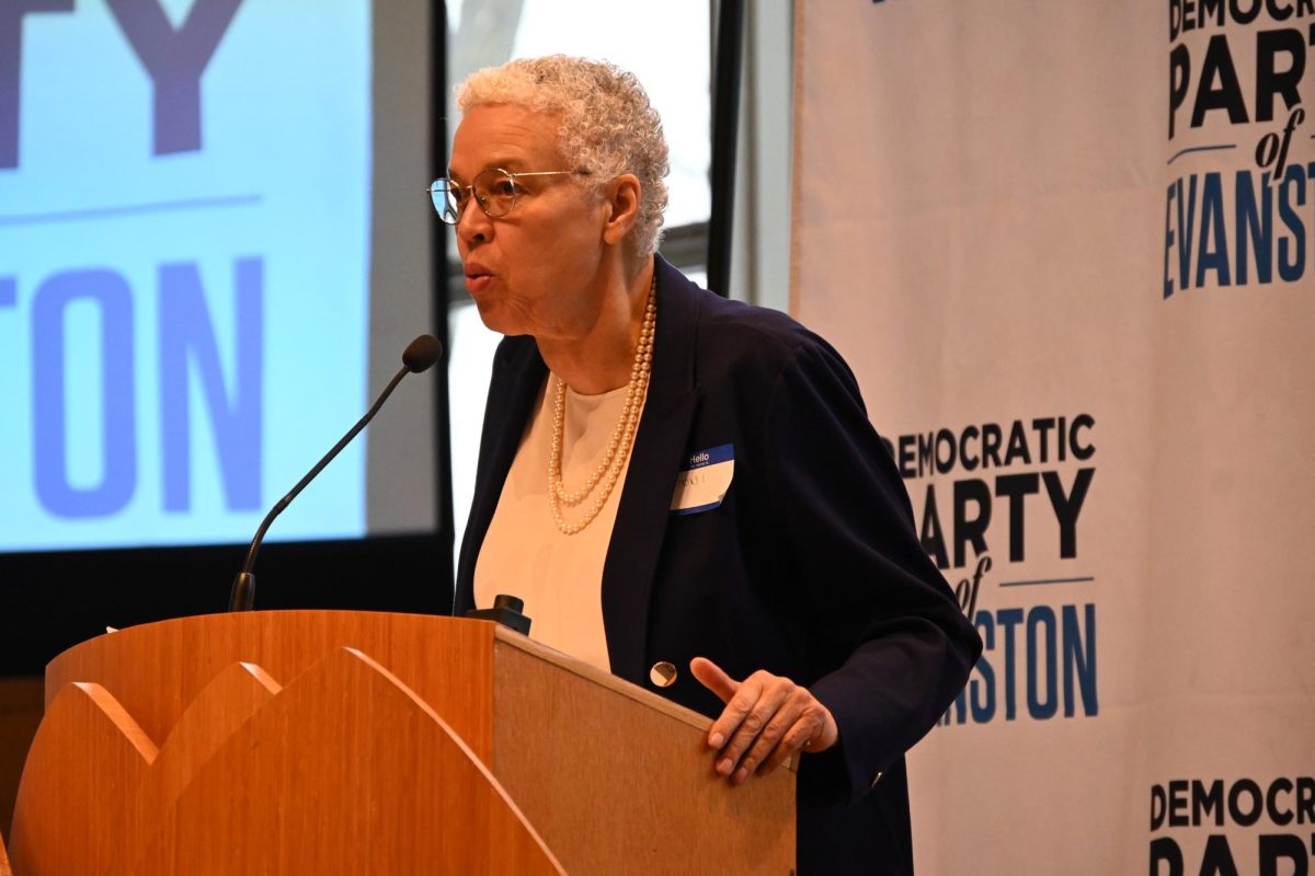 Toni Preckwinkle, the president of the Cook County Board of Commissioners, thanked the audience for their support. 