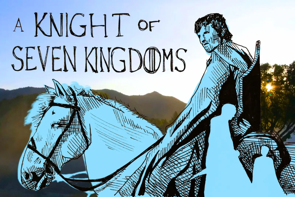 An illustration depicts Ser Duncan the Tall on his horse from the new “Game of Thrones” prequel, “A Knight of the Seven Kingdoms.”