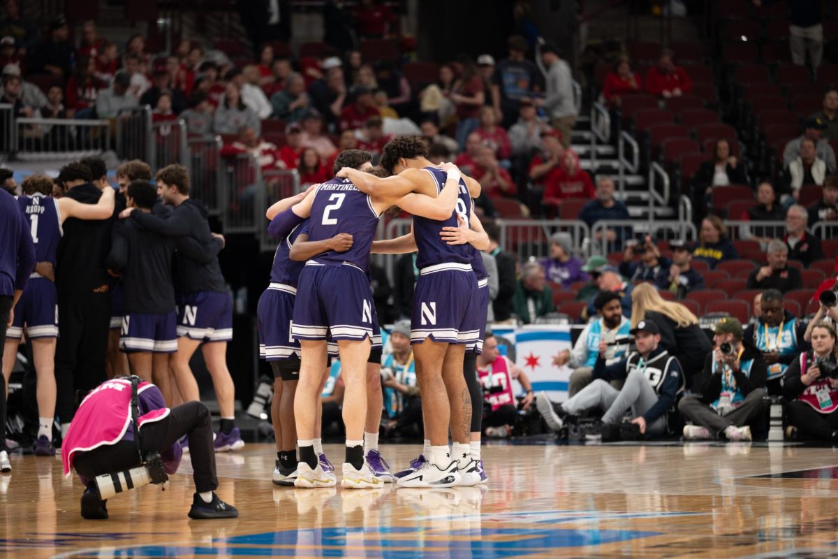 Senior forward Nick Martinelli and freshman guard Jake West combined for 46 points as Northwestern defeated Indiana.