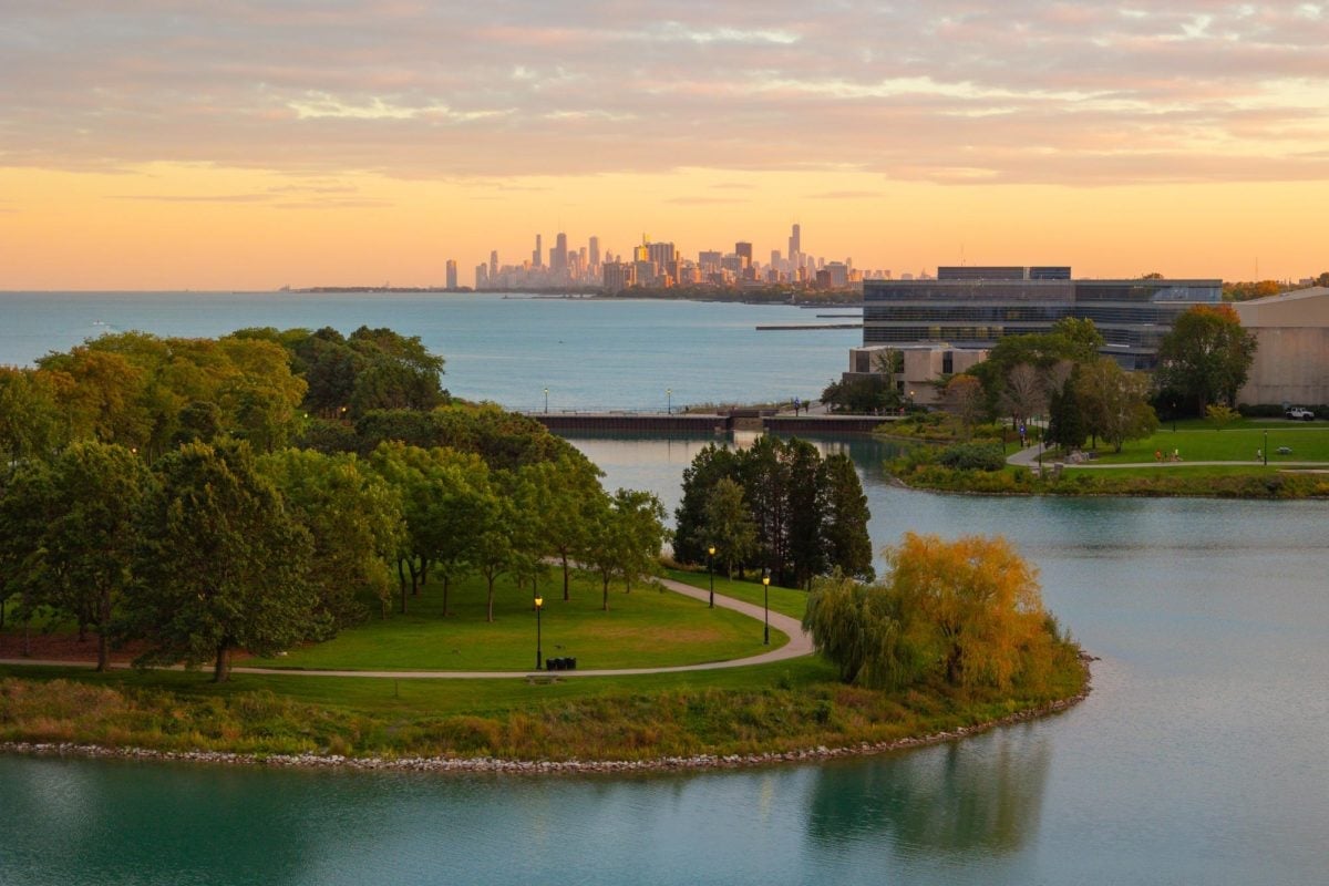 A picture of the Northwestern campus.
