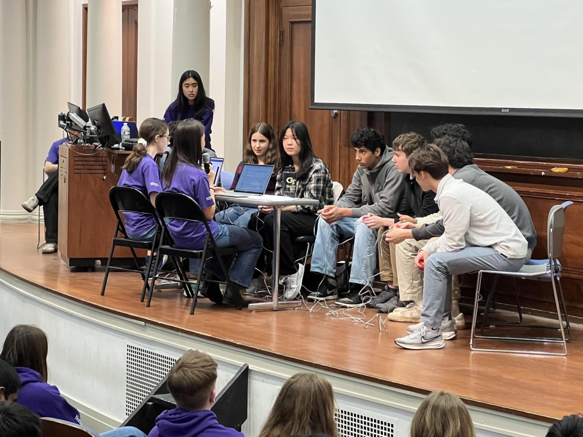 In the competition’s Econ Bowl, participants verbally answered economics questions in a quiz bowl format. 
