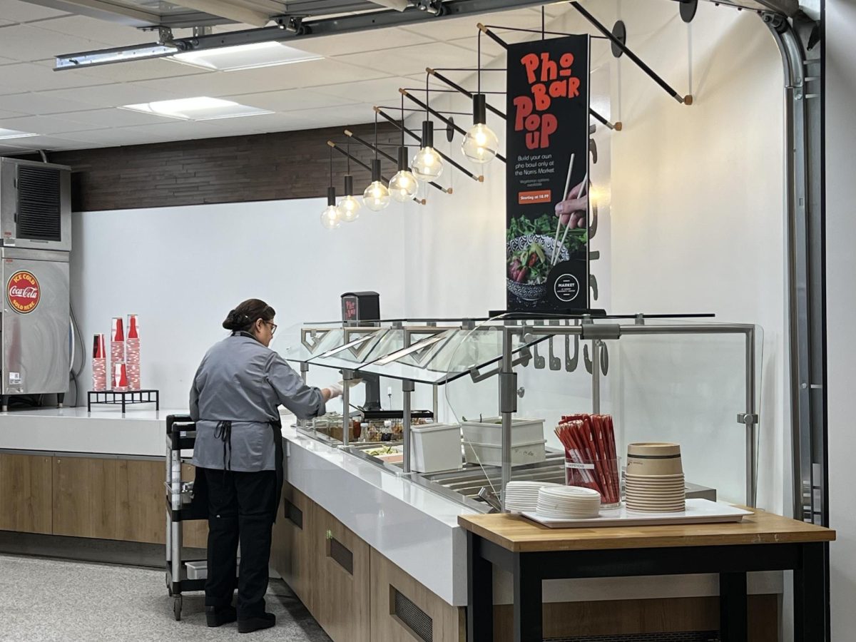 The Market at Norris University Center’s  pho bar opened to customers Friday. 