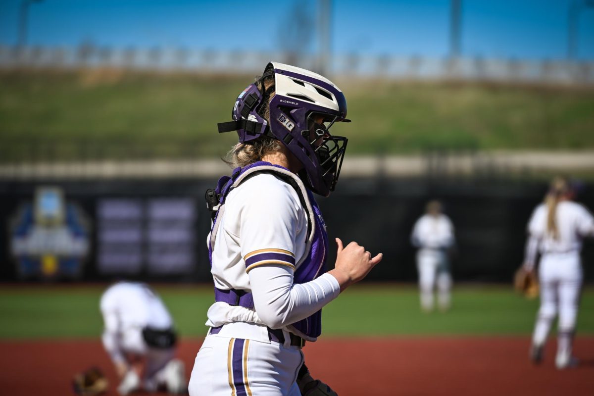 Emma Raye hit two home runs in the series against Penn State. Raye leads NU in batting average and home runs. 
