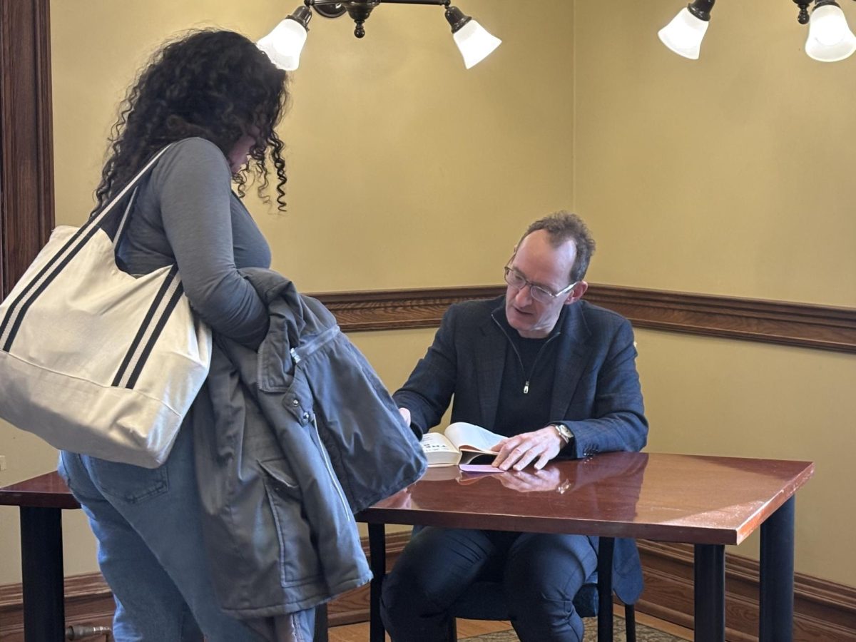 Jeffrey Seller signed copies of his memoir “Theater Kid” and personalized the messages for attendees. 
